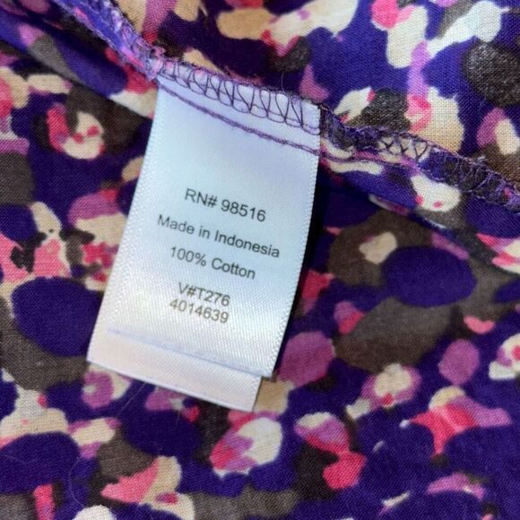 COLDWATER CREEK NO IRON Purple Lightweight Cotton Button Down Shirt - 2XL - Picture 8 of 8